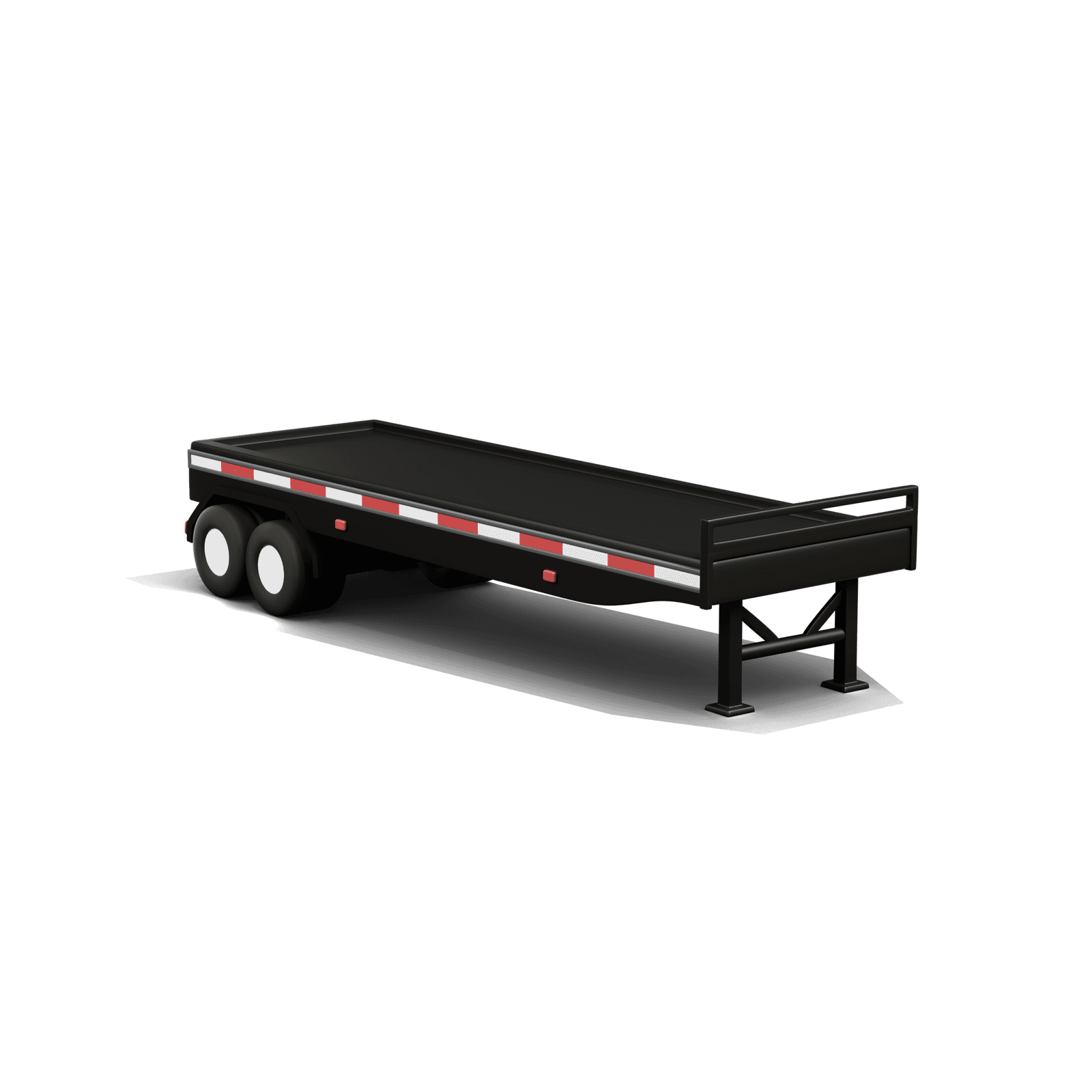 3D render of a Curri fleet flatbed truck for oversized cargo