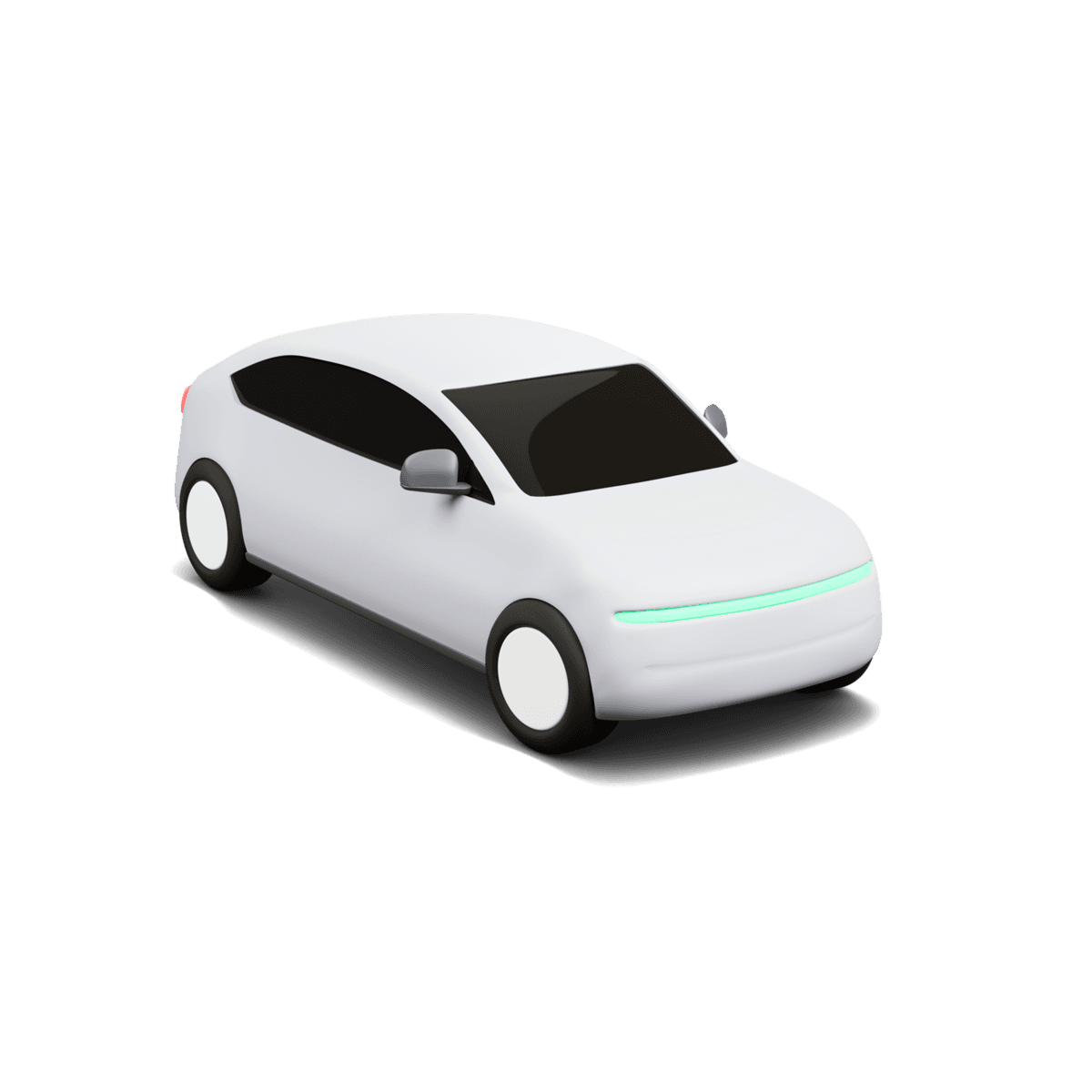 3D render of a Curri fleet sedan for same-day light-duty deliveries
