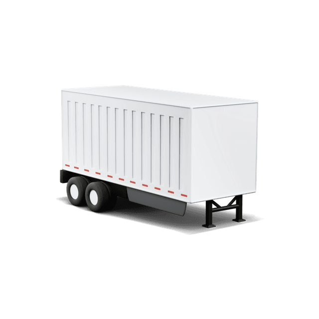 Dry van trailer render