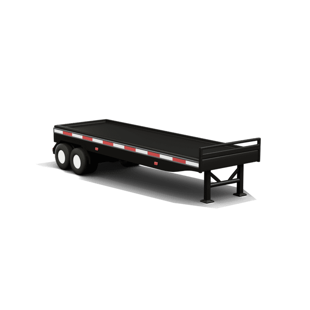Flatbed trailer render