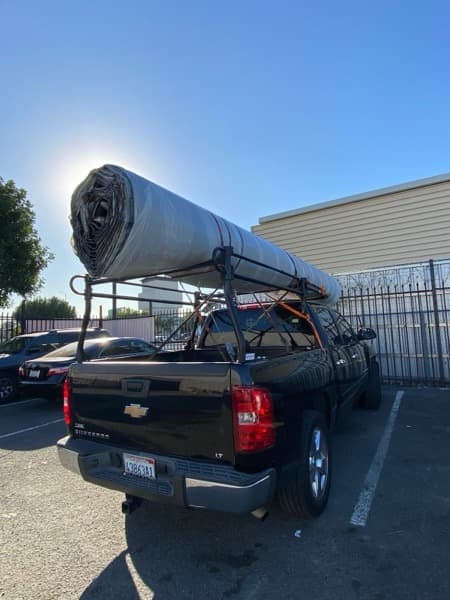 Cargo van arriving at a commercial delivery location