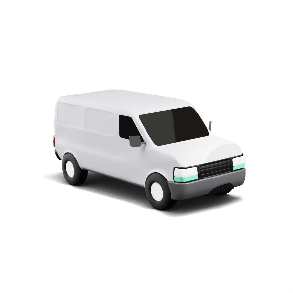 3D render of a Curri fleet Sprinter van for enclosed mid-size deliveries