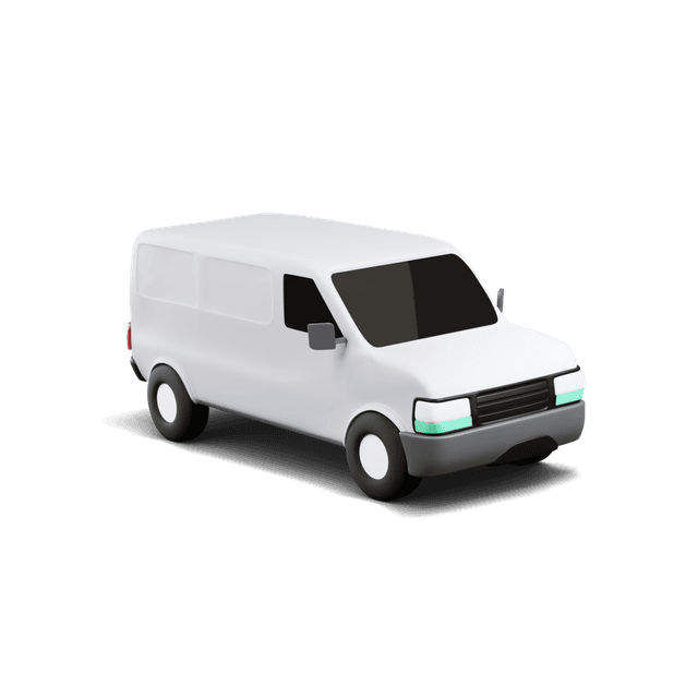 White cargo van render
