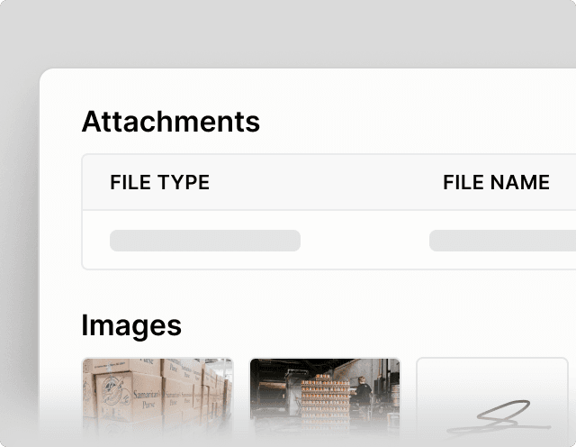 Attachments section showing file tips and image uploads