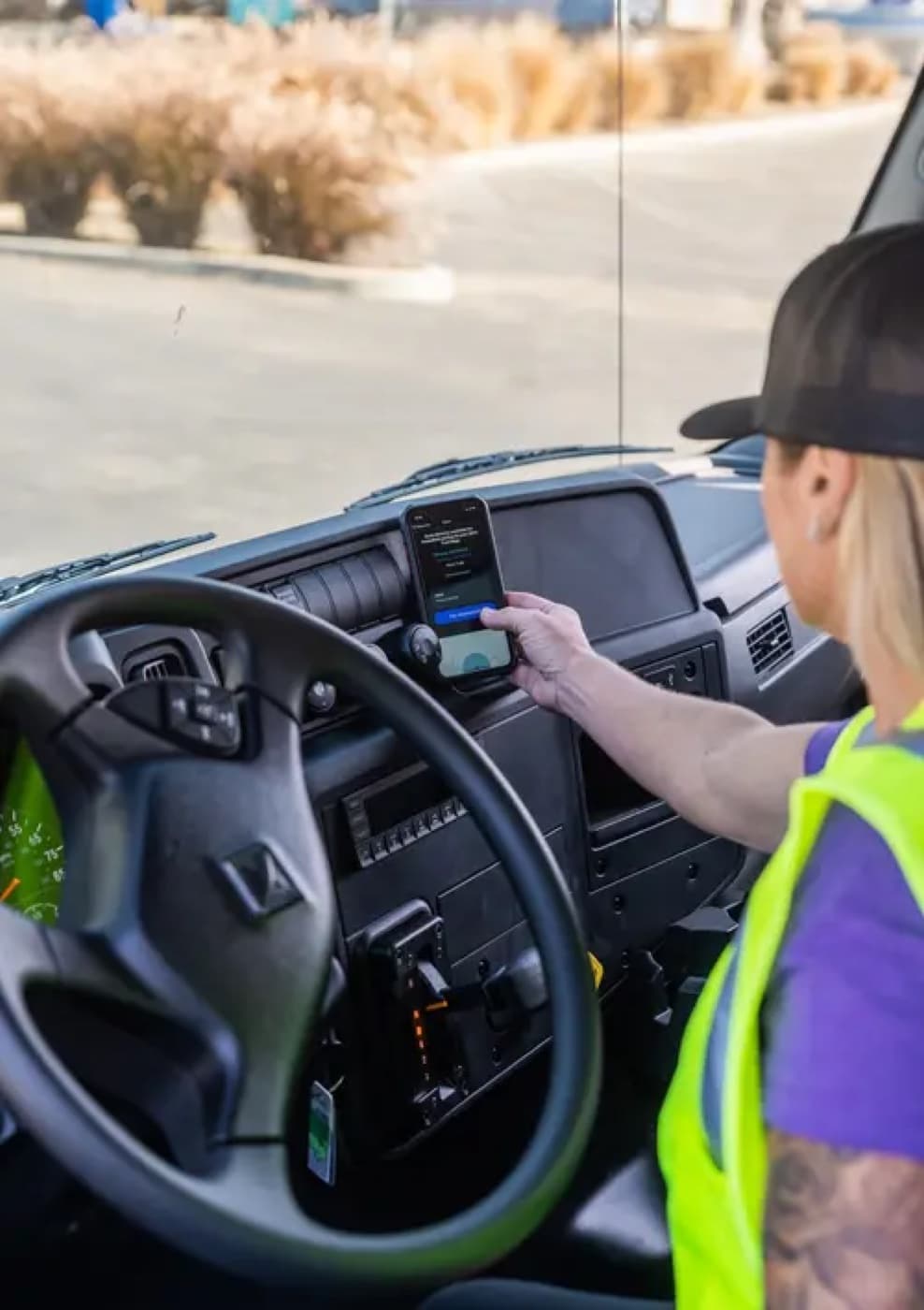 Curri driver representing distributors in New Jersey on a job site delivery