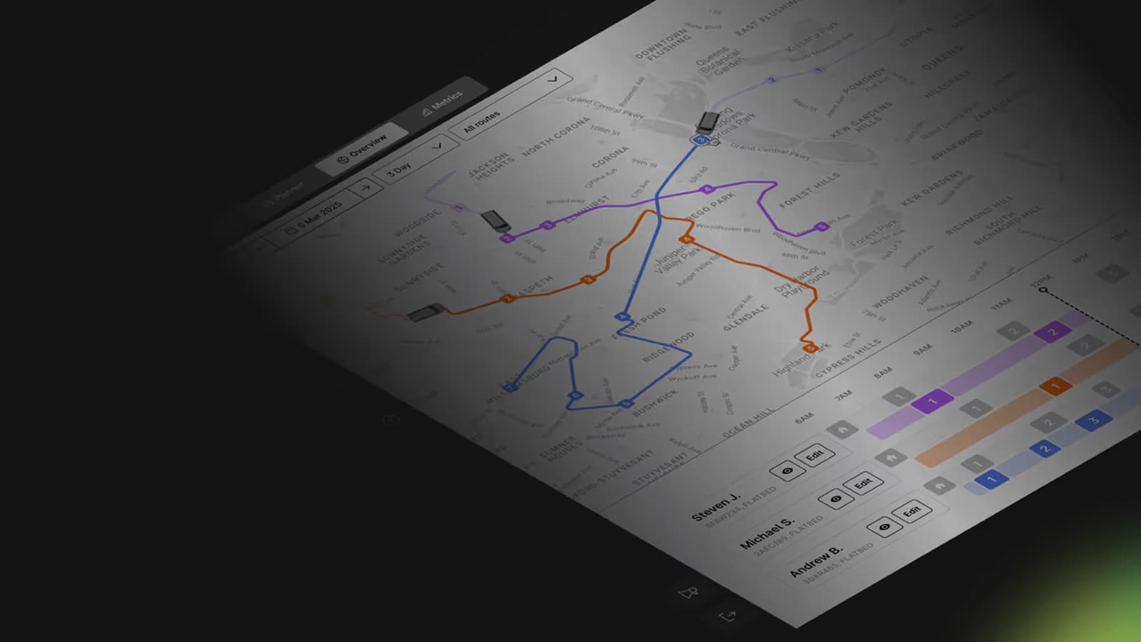 Curri Route Planner Quick Start Tutorial — video preview showing a 3D route optimization map