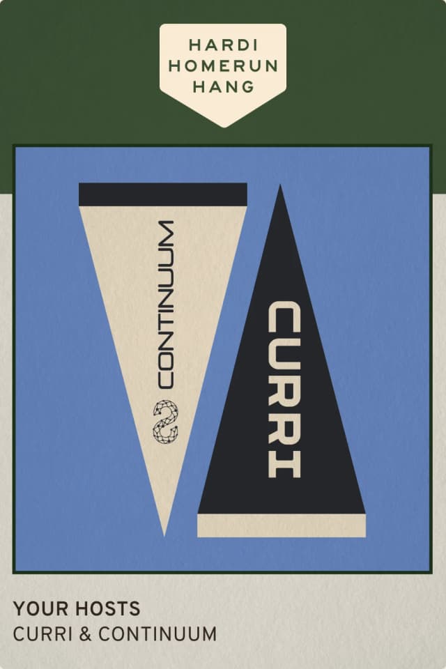 Baseball card: your hosts Curri and Continuum.