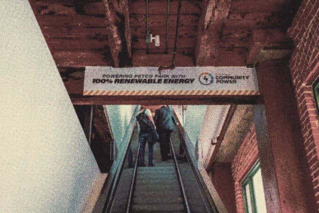 Escalator rising to The Loft